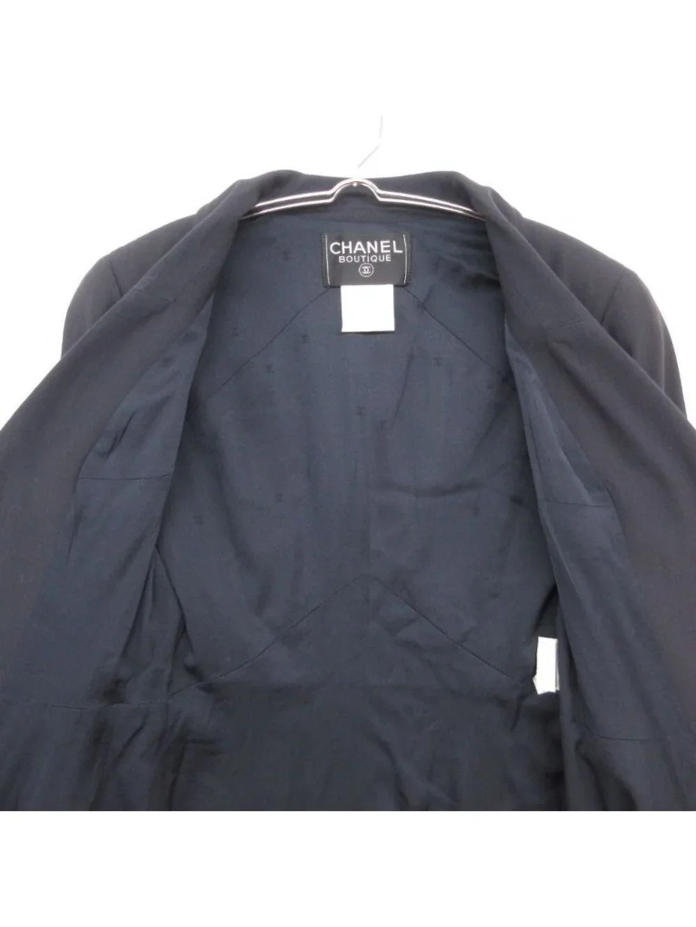 Chanel Tailored Jacket Blazer Various Buttons Vintage Black